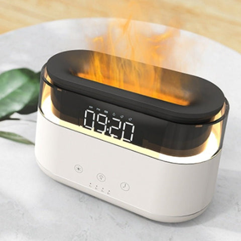 Flame Humidifier With Clock